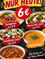 NUR HEUTE IN UNSEREM BISTRO!!